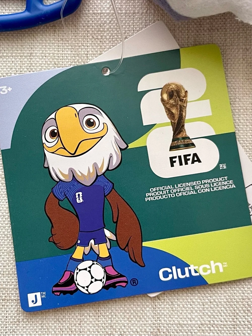 FIFA World Cup 2026 Clutch The Bald Eagle USA Mascot Plush Keychain